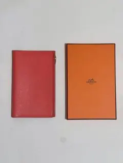 極美品 HERMÈS エルメス ブックカバー 文庫本サイズ オレンジ 箱付