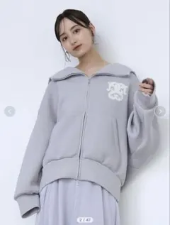 snidel ボリュームパーカー ラメグレー