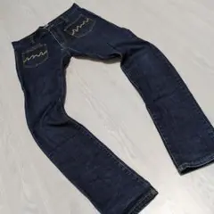 LEFLAH うしろまえ スキニーデニム W82cm ストレッチ 濃藍 メンズ 