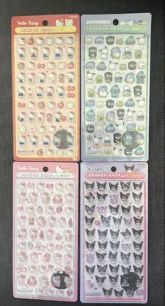 ボンボンドロップシール　ミニ　サンリオ　はぴだんぶい　クロミ　キティ