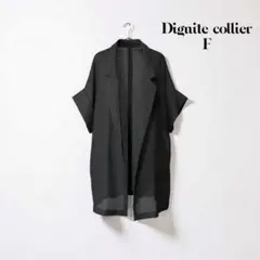 Dignite collierシアー カーディガン羽織り，ジャケットブラック薄手のサムネイル