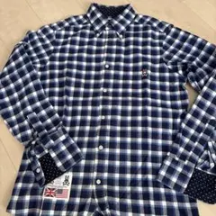 年末セール　サイコバニーPsycho Bunny ネルシャツ M ③