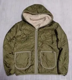 【リバーシブル】フーデッド キルティングボア ジャケット ALPHA