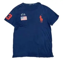 ralphlauren ラルフローレン　ビッグポニー　Tシャツ　紺　L
