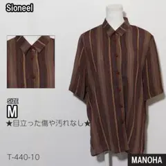 Sioneel　半袖シャツ　前開きシャツ　メンズ　トップス　古着