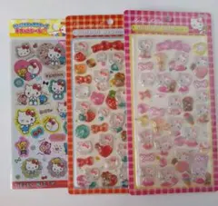 ハローキティ 立体キャラクターシール 3シートセット