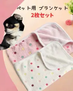 ペット用 ブランケット 水玉柄 2枚セット 厚手 猫 毛布 ふわふわ 冬丸洗い