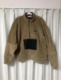NIKE ハーフジップ ボアジャケット フリース クラブフリース ベージュ