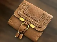 ◆Chloe クロエ マーシー 二つ折り財布 ブラウン レザーのサムネイル