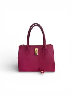 サマンサタバサ ピンク ハンドバッグ 合成皮革