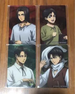 進撃の巨人　10th anniversary エレン　リヴァイ　クリアカード