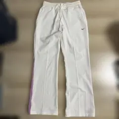 Mizuno ホワイト パープル ジャージパンツ