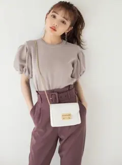 最終値下げ【新品未使用】GRL  パフスリーブニットトップス  ちぃぽぽ着用