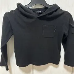 コムサ　黒　薄手パーカー　フード付き　100cm 綿100%