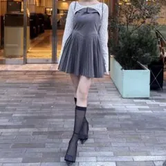 ナイスクラップ トップスセットプリーツミニワンピ