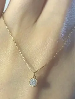 agete ミル　K18 0.1ct ネックレス