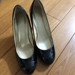 ブラック 合成皮革 パンプス 40のサムネイル