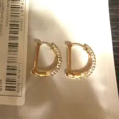 ゴールド DDロゴ ピアス