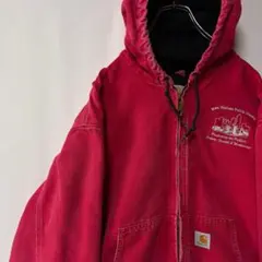 カーハート　アクティブジャケット　　Lサイズ　ピンク　ダック生地　フーディー