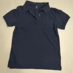 ユニクロ　ポロシャツ　ネイビー　半袖