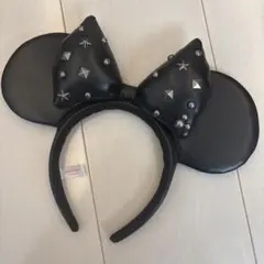 ディズニー公式♡ミニー スタッズ付きレザーカチューシャ