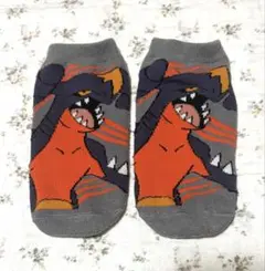 ポケモン キッズ靴下 ガブリアス グレー