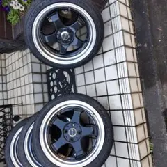 16インチ ホイールセット ブラック シルバー トヨタbBなど、、