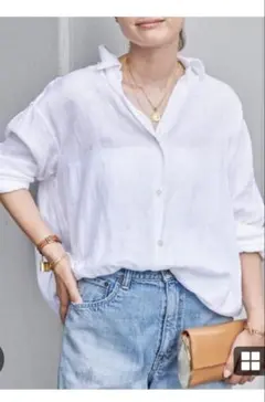 Deuxieme Classe 2024 LINEN WASH SH ホワイトのサムネイル