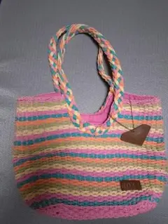 ROXY♡カラフルな編み込みかごバッグのサムネイル