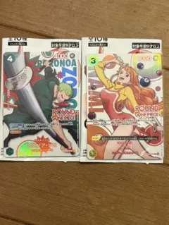 M*u様 ONEPIECE ラウンドワンコラボ プロモカード ナミ、ゾロ M*u様 ONEPIECE ラウンドワンコラボ プロモカード ナミ、ゾロ - メルカリ