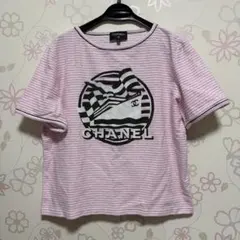 CHANEL 半袖 Tシャツ 42 ピンクストライプのサムネイル