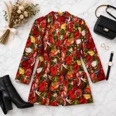 Vintage レトロ古着 Styria フルーツ柄ジャケット 春夏 薄手 Mのサムネイル