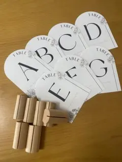 テーブルナンバー スタンド セット A-G フラワーデザイン