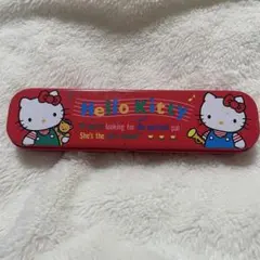 1989 サンリオ　キティ 缶ペンケース　筆箱　昭和レトロ