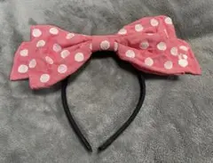 ディズニー ミニー 水玉 カチューシャ 赤