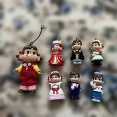 ぺこちゃんキーホルダー　　　　　　７個セット
