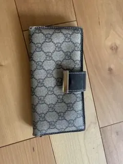 ヴィンテージ グッチ GGスプリーム 長財布 ネイビー | Mercari