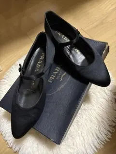 ♡PRADA♡サテン地ストラップパンプス 35