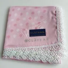 CLATHAS ハンカチ ピンク レース 花柄 袋ありのサムネイル