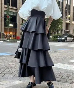 コルセットデザインフリルスカート