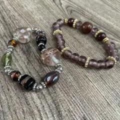 ビーズ　ブレスレット　2個セット