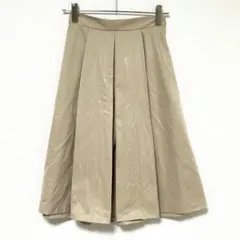 ZARA BASIC ザラベーシック タックスカート ベージュ きれいめのサムネイル