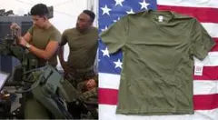 米軍放出品 未使用 USMC　OD　Ｔ−シャツ　L　ドライ　TS908