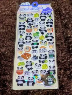 3Dパンダステッカーシート