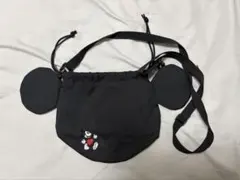 ミッキーマウス 耳付き黒バッグ