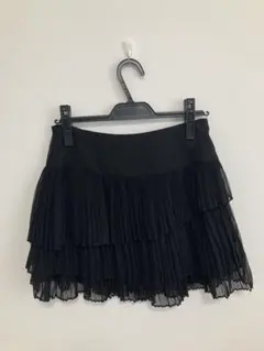 【美品】ラルフローレン　RUGBY シフォンフリル　ミニスカート　ブラック