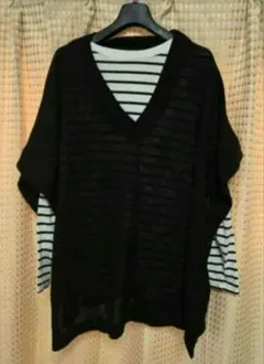 即日発送★最終処分価格❗2点セット(ロンT+ポンチョ風ニット)【値下げ不可】