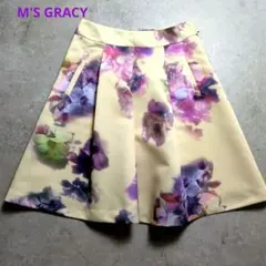 M'S GRACY フラワープリント フレアスカート 38のサムネイル