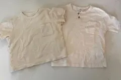 キッズTシャツ２枚セット　ベージュ　104〜110のサムネイル