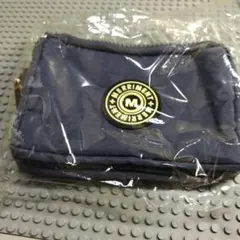 【新品】メリーメント 3連ファスナーポーチ ネイビー